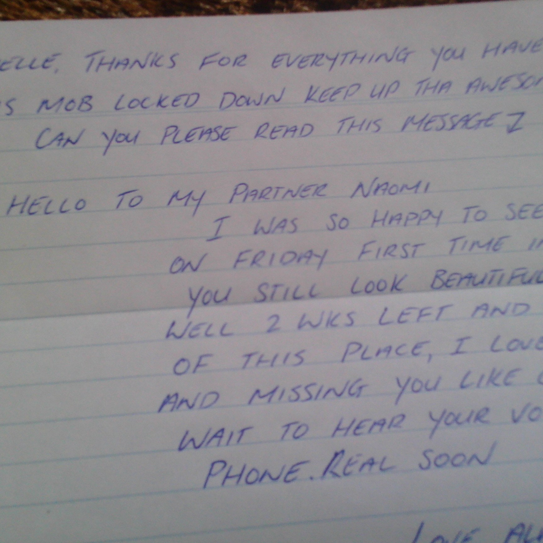 Example of letter sent to show